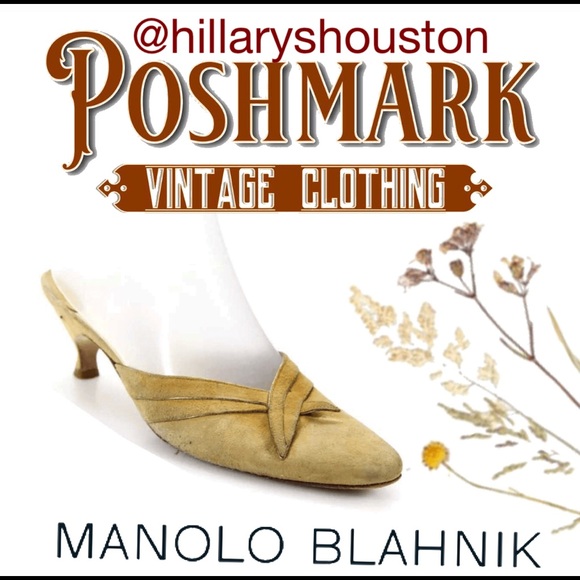 VINTAGE MANOLO BLAHNIK PUMPS IN SOFT SUEDE SZ 7.5